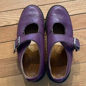 vintage purple dr. martens mary-janes